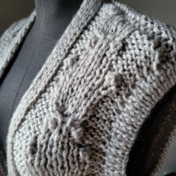 Vintage Knit Sweater Vest Sz S Grey - Picture 6 of 10